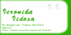 veronika vidosa business card